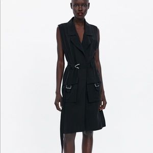 Zara flowy belted vest